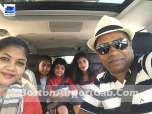 Happy Family with Boston Airport Cab's Long Tour Services